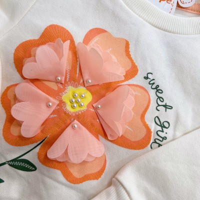 Conj. Casaco Sweet Girl e Calça de Moletom - Rose